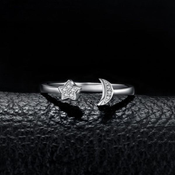 Moon & Star Ring