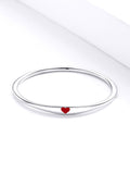Red Enamel Heart Ring