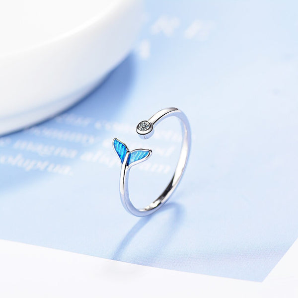 Blue Mermaid Tail Ring