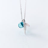 Blue Crystal Mermaid Necklace
