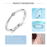 Round Zirconia Crystal Ring