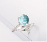 Blue Crystal Mermaid Ring