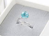 Blue Crystal Mermaid Ring