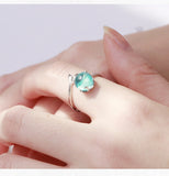 Blue Crystal Mermaid Ring