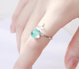 Blue Crystal Mermaid Ring