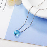 Blue Crystal Water Drop Necklaces