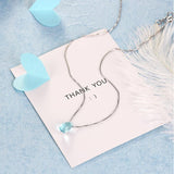 Blue Crystal Water Drop Necklaces
